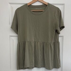 American Eagle Outfitters olive green Short Sleeve Top